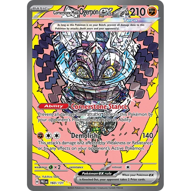 [SPECIAL] Cornerstone Mask Ogerpon ex – 160/131 – Special Illustration Rare Prismatic Evolutions
