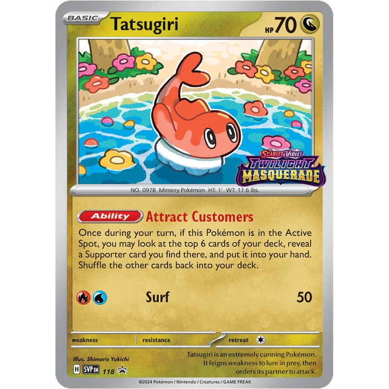 Tatsugiri – SVP 118 – Twilight Masquerade Pre-Release Stamp Promo