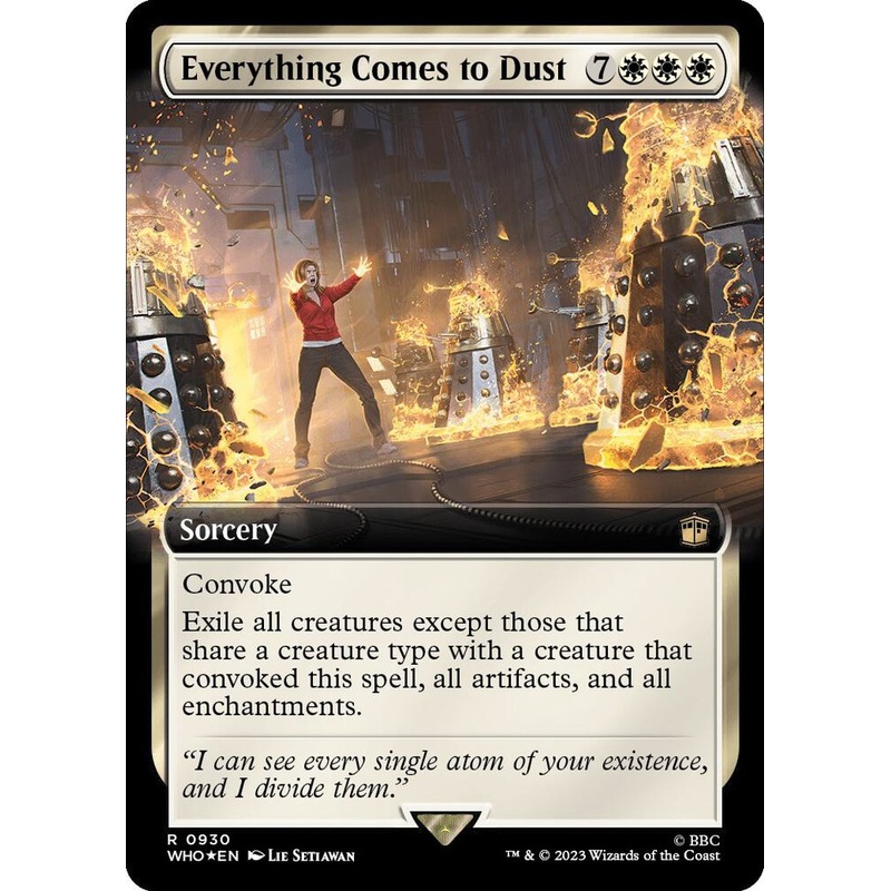SURGE FOIL EXTENDED Everything Comes to Dust – #930 – Rare Universes Beyond: Doctor Who