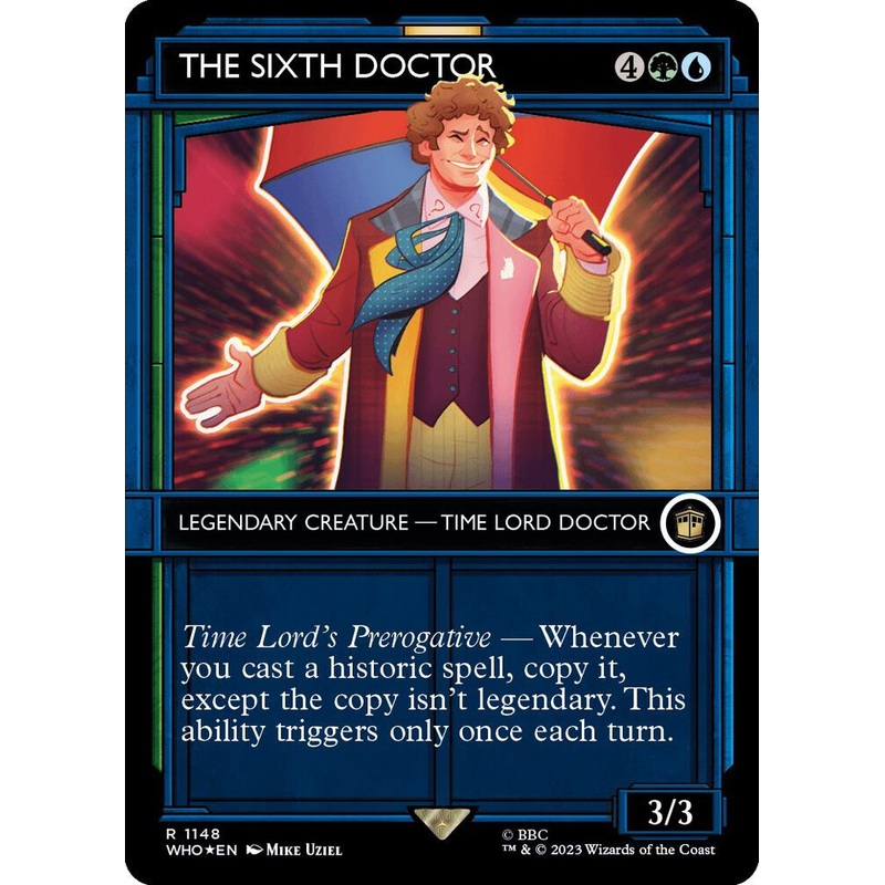 SURGE FOIL SHOWCASE The Sixth Doctor – #1148 – Rare Universes Beyond: Doctor Who