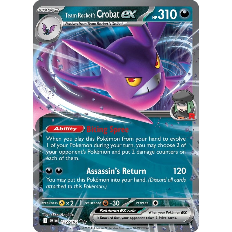 Team Rocket’s Crobat ex – 122/182 – Double Rare Pokemon Destined Rivals