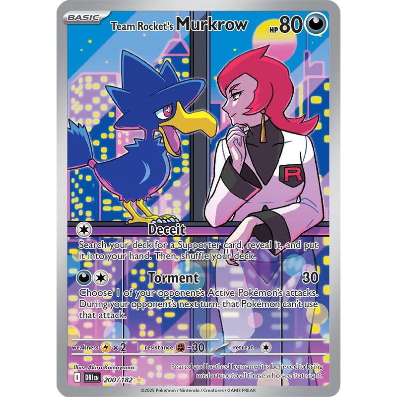 Team Rocket’s Murkrow – 200/182 – Illustration Rare Pokemon Destined Rivals