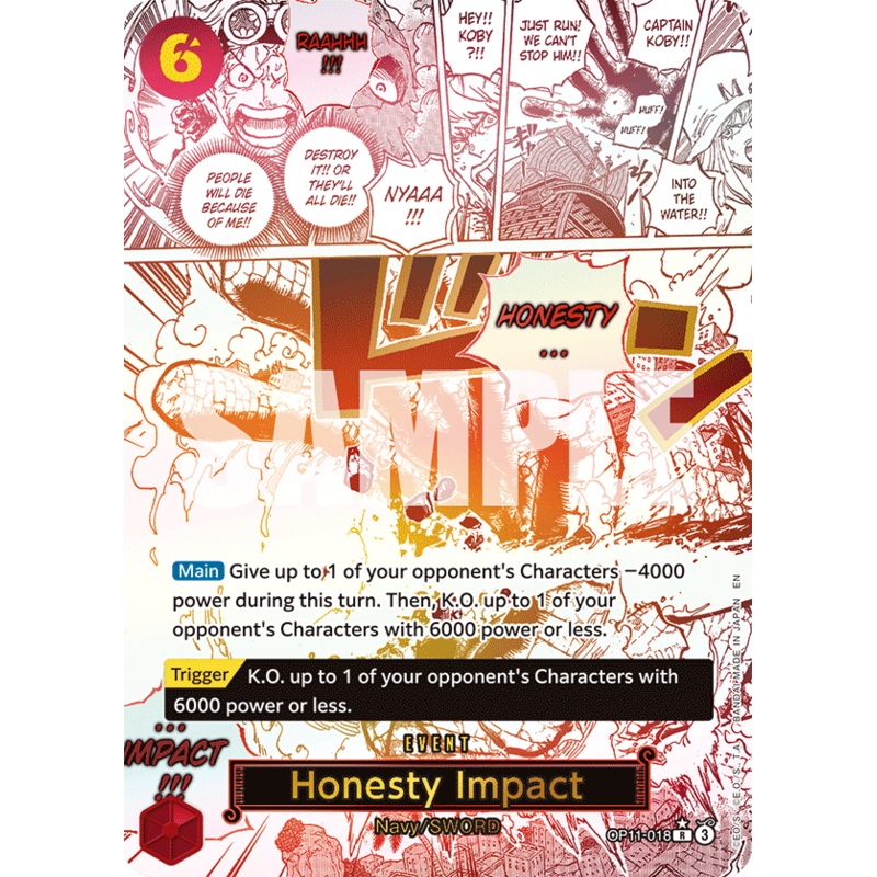 [ALTERNATE ART] Honesty Impact OP11-018 – R OP-11 A Fist of Divine Speed