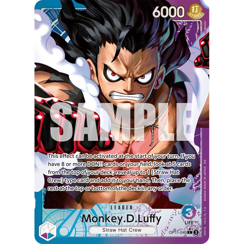 [ALTERNATE ART] Monkey.D.Luffy (040)  OP11-040 – L OP-11 A Fist of Divine Speed