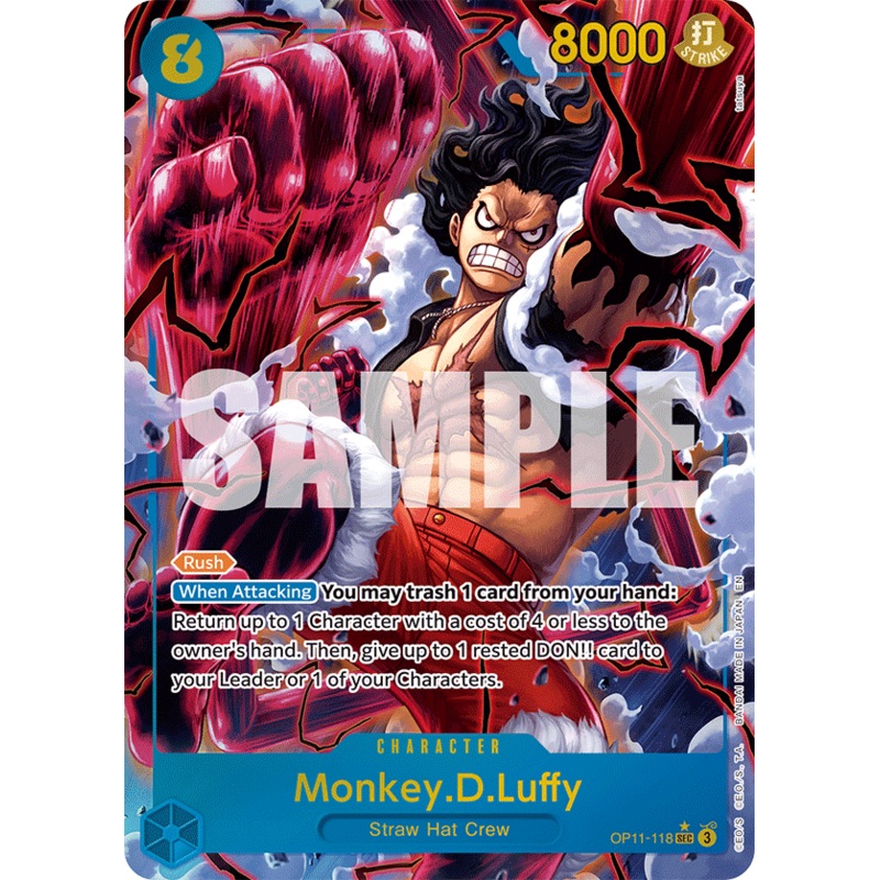 [ALTERNATE ART] Monkey.D.Luffy (118) OP11-118 – SEC OP-11 A Fist of Divine Speed
