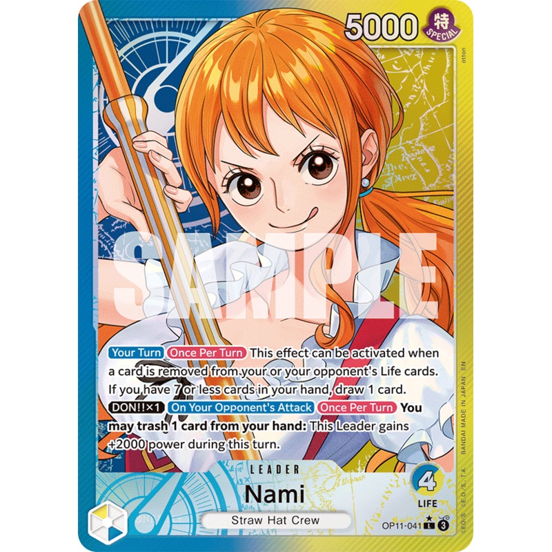 [ALTERNATE ART] Nami (041)  OP11-041 – L OP-11 A Fist of Divine Speed