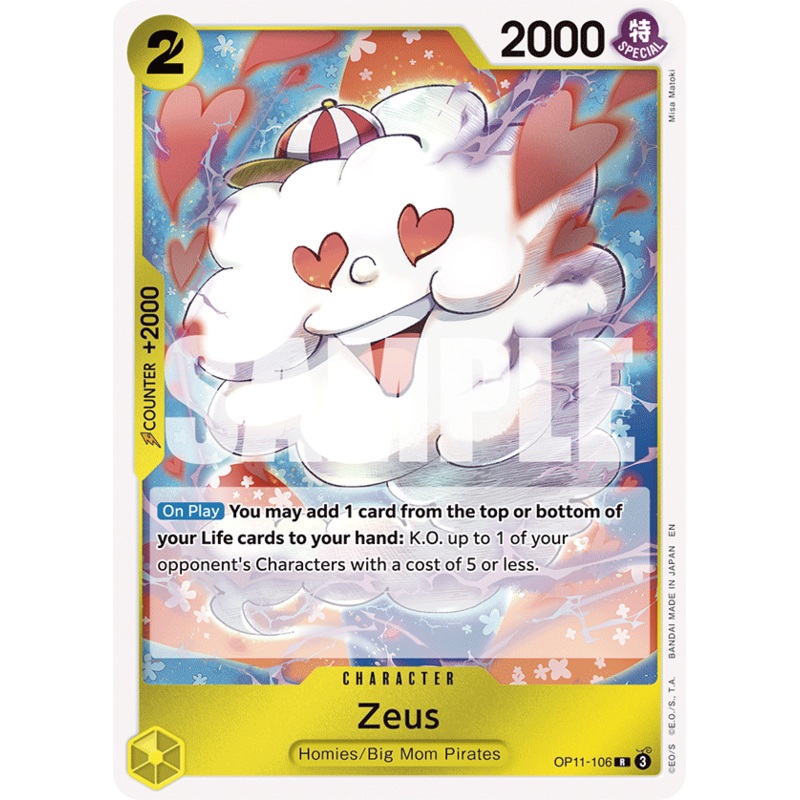 Zeus OP11-106 – Rare OP-11 A Fist of Divine Speed