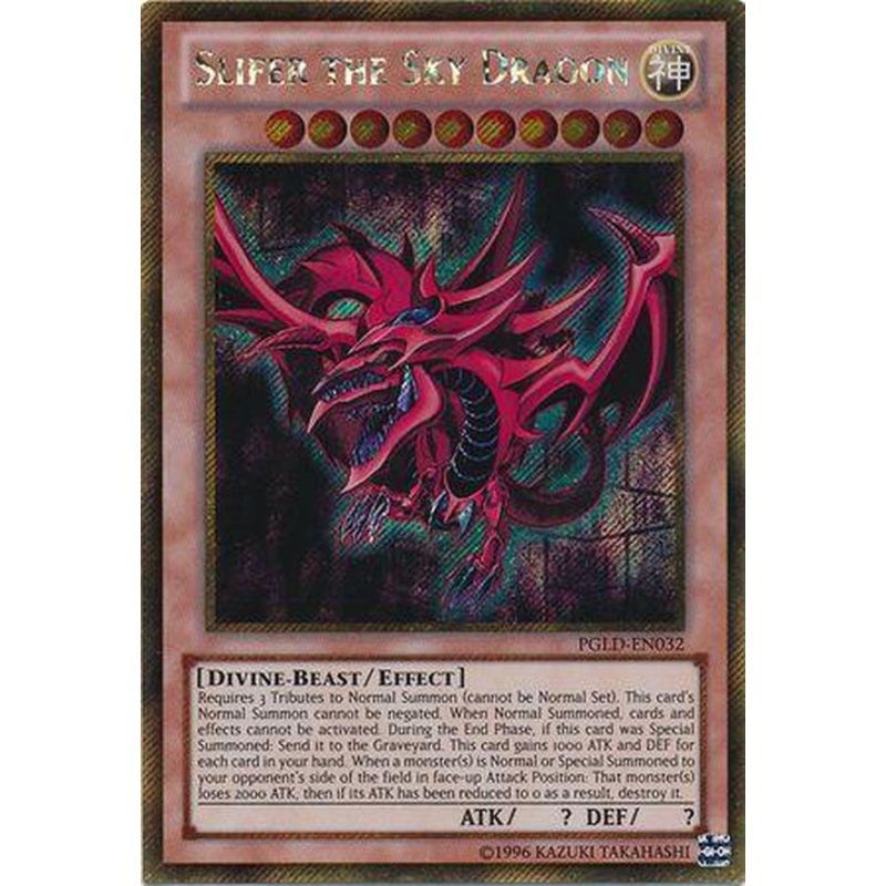 Slifer the Sky Dragon – PGLD-EN032 – Gold Secret Rare Unlimited