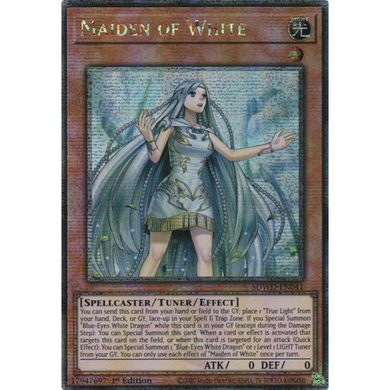 [QUARTER CENTURY SECRET RARE] Maiden of White – SPWD-EN041 –  1st Edition Sealed