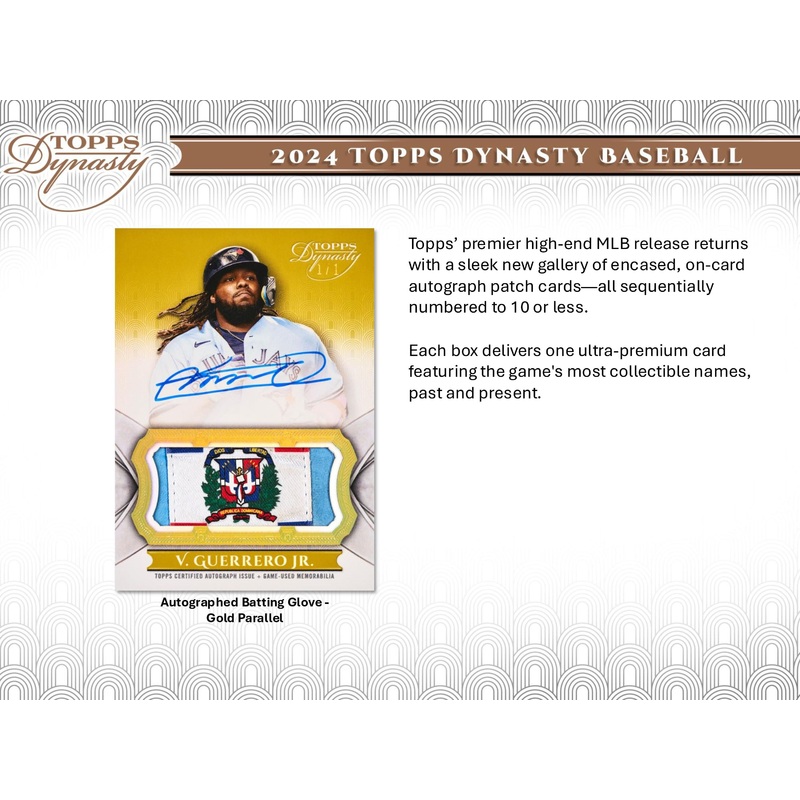 2024 Topps Dynasty Hobby 1-Box Break #28218 – Random Player – Aug 11 (4pm)