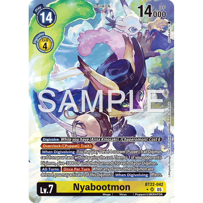 [ALTERNATE ART] Nyabootmon (BT22-042) – SR BT22 Cyber Eden