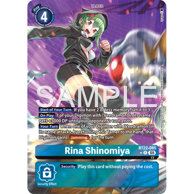 [ALTERNATE ART] Rina Shinomiya (BT22-085) – R BT22 Cyber Eden