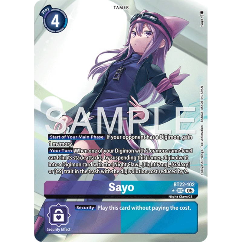 [ALTERNATE ART] Sayo (BT22-102) – SEC BT22 Cyber Eden