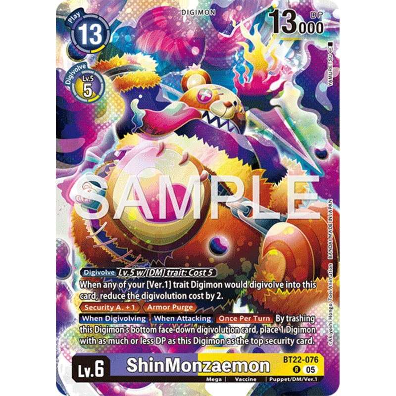 ShinMonzaemon (BT22-076) – Rare BT22 Cyber Eden