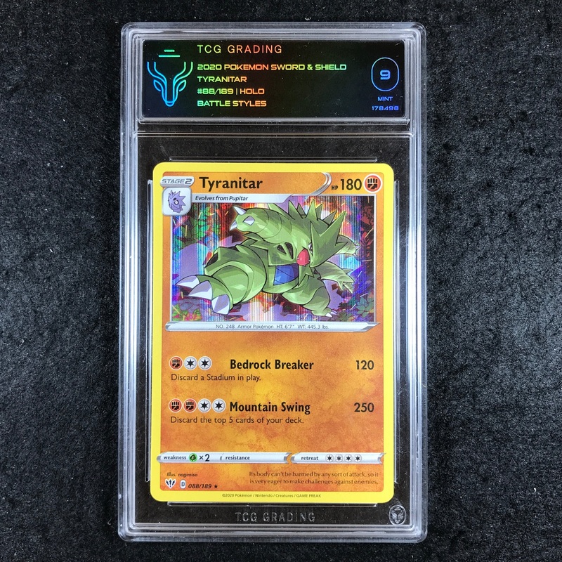 TCG 9 Tyranitar – 088/189 – Holo Darkness Ablaze ERROR LABEL (Battle Styles) 498