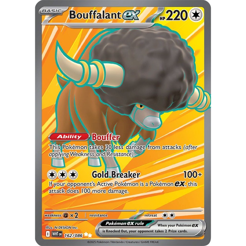 [FULL ART] Bouffalant ex – 162/086 – Ultra Rare Pokemon White Flare