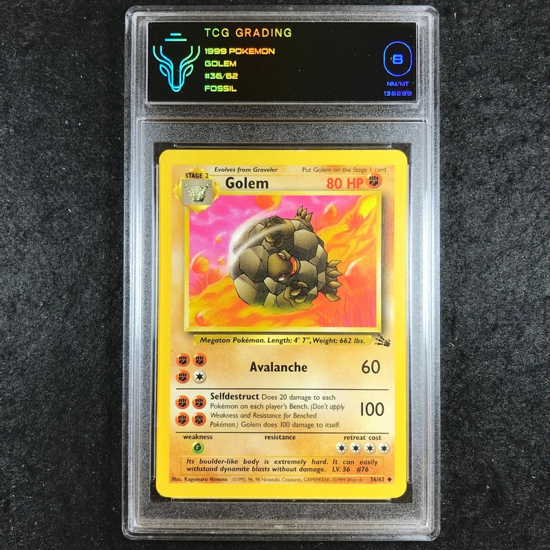 TCG Grading Golem – 36/62 – Uncommon Fossil Unlimited 289