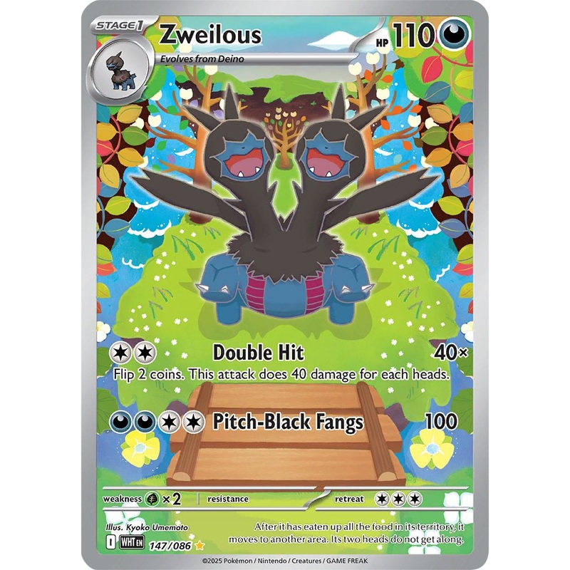 Zweilous – 147/086 – Illustration Rare Pokemon White Flare