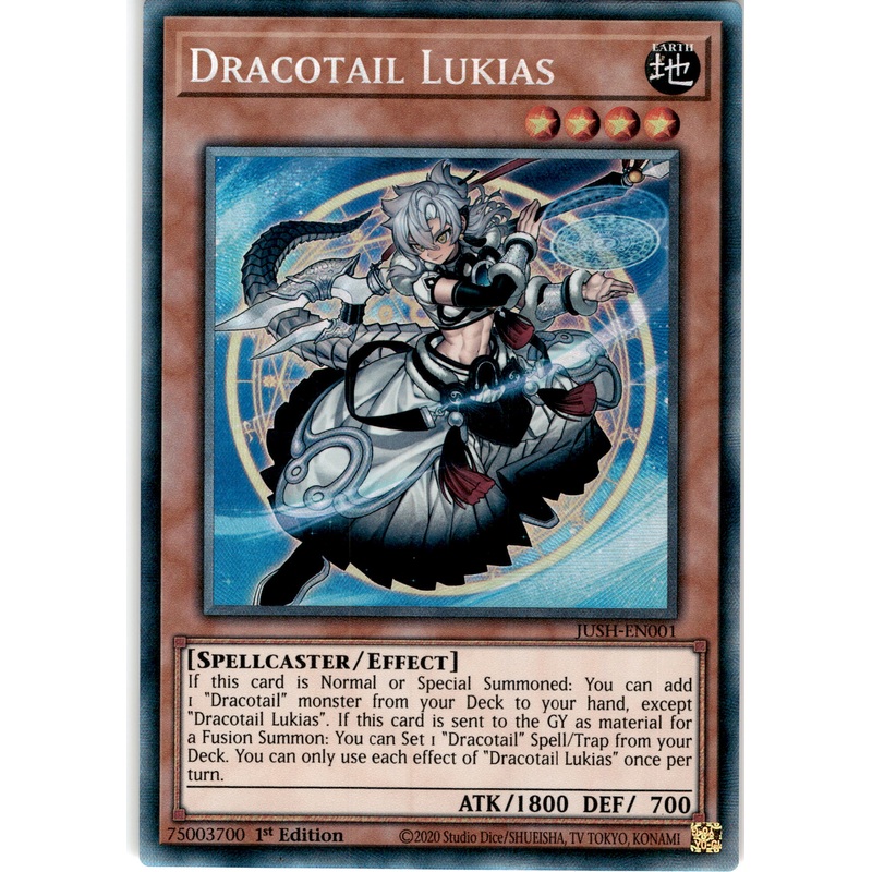 [COLLECTOR’S RARE] Dracotail Lukias – JUSH-EN001 –  1st Edition