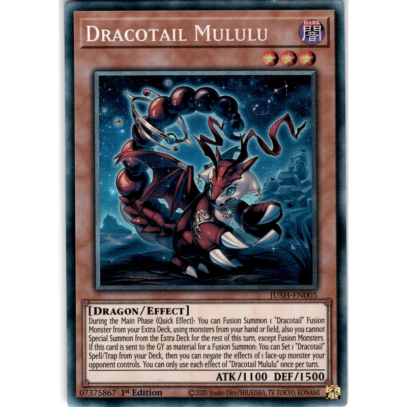 [COLLECTOR’S RARE] Dracotail Mululu – JUSH-EN005 –  1st Edition