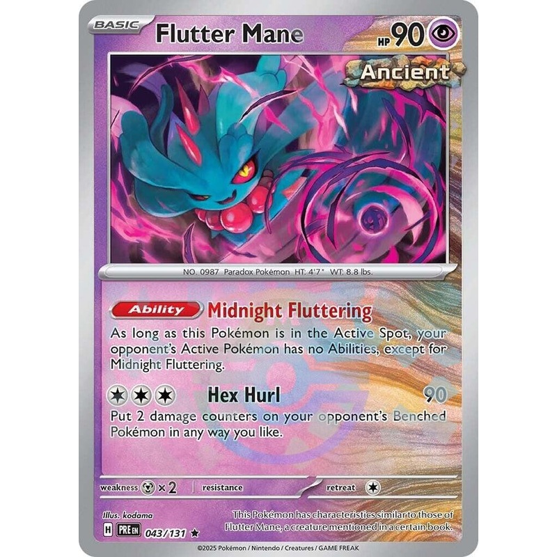 [MASTER BALL] Flutter Mane – 043/131 – Reverse Holo Prismatic Evolutions