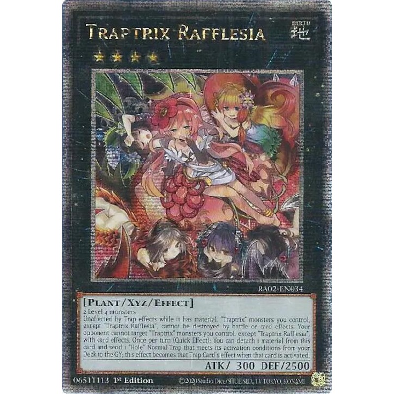 [QUARTER CENTURY SECRET RARE] Traptrix Rafflesia – RA02-EN034 – 1st Edition