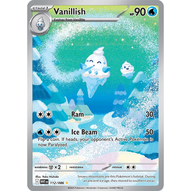 Vanillish – 112/086 – Illustration Rare Pokemon White Flare