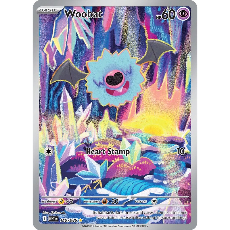 Woobat – 119/086 – Illustration Rare Pokemon White Flare