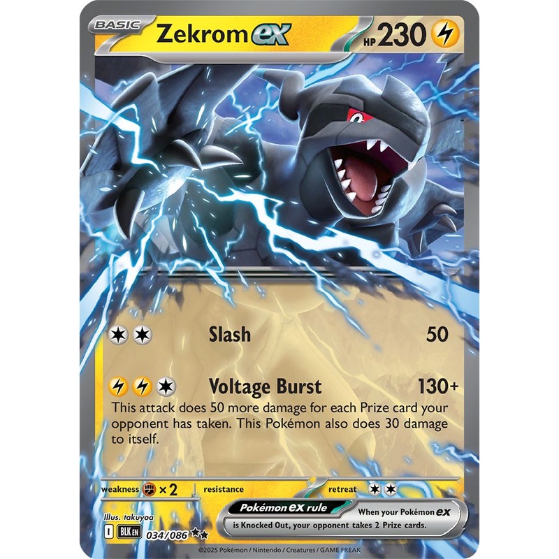Zekrom ex – 034/086 – Double Rare Pokemon Black Bolt
