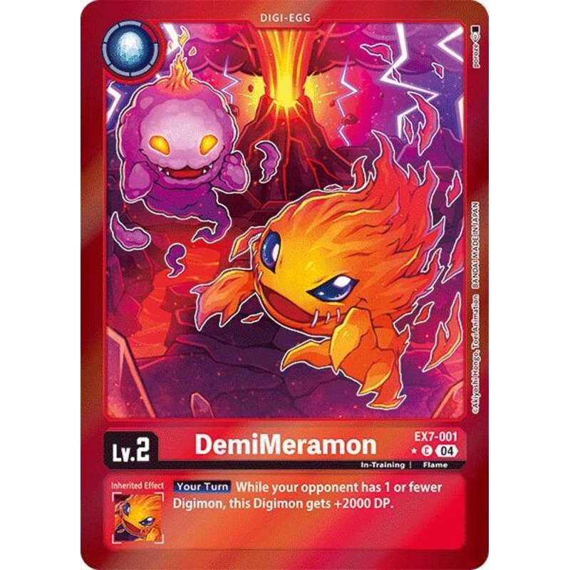 [FOIL] DemiMeramon EX7-001 – Common EX07 Digimon Liberator