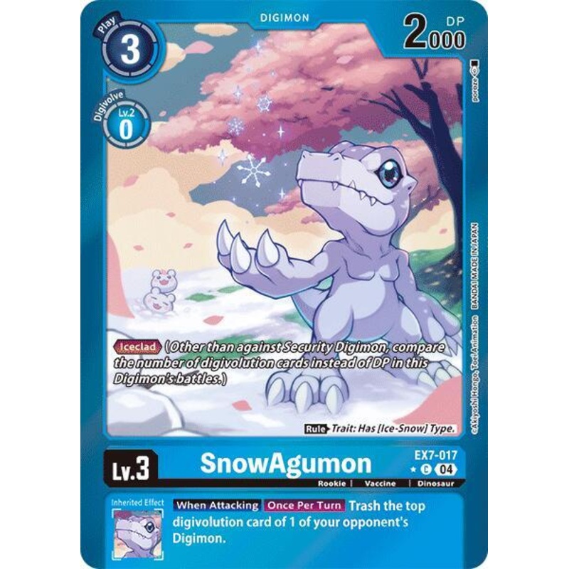 [FOIL] SnowAgumon EX7-017 – Common EX07 Digimon Liberator