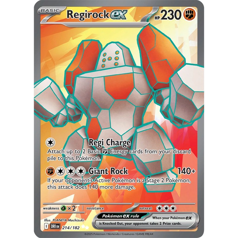 [ FULL ART ] Regirock ex – 214/182 – Ultra Rare Pokemon Destined Rivals