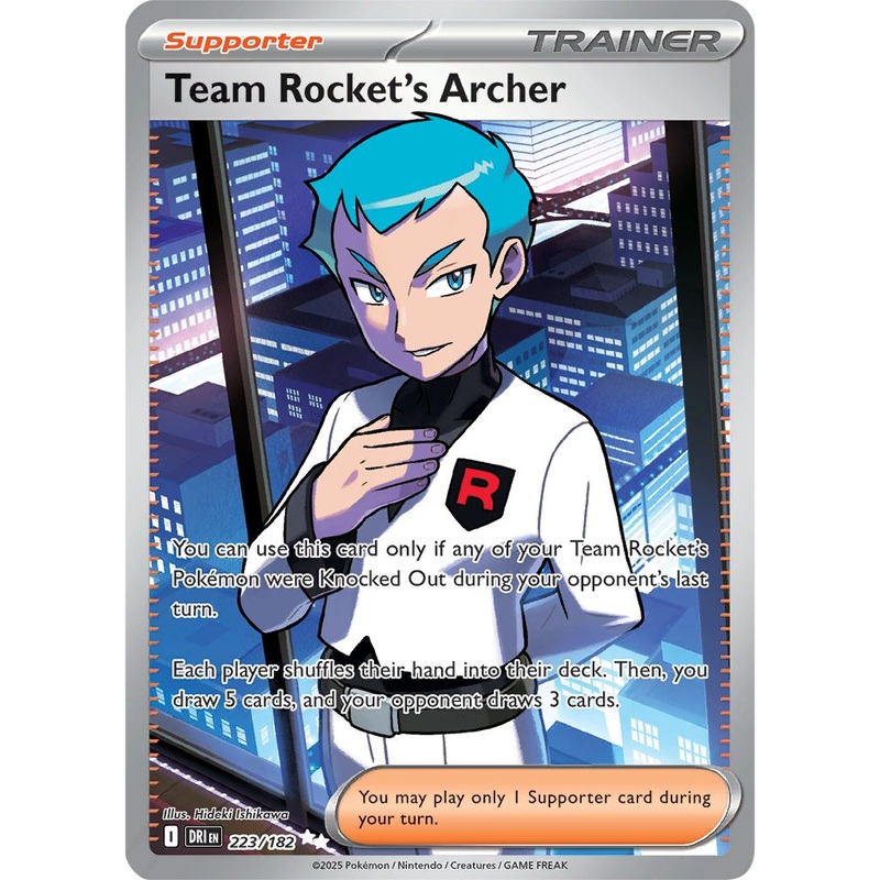 [ FULL ART ] Team Rocket’s Archer – 223/182 – Ultra Rare Pokemon Destined Rivals
