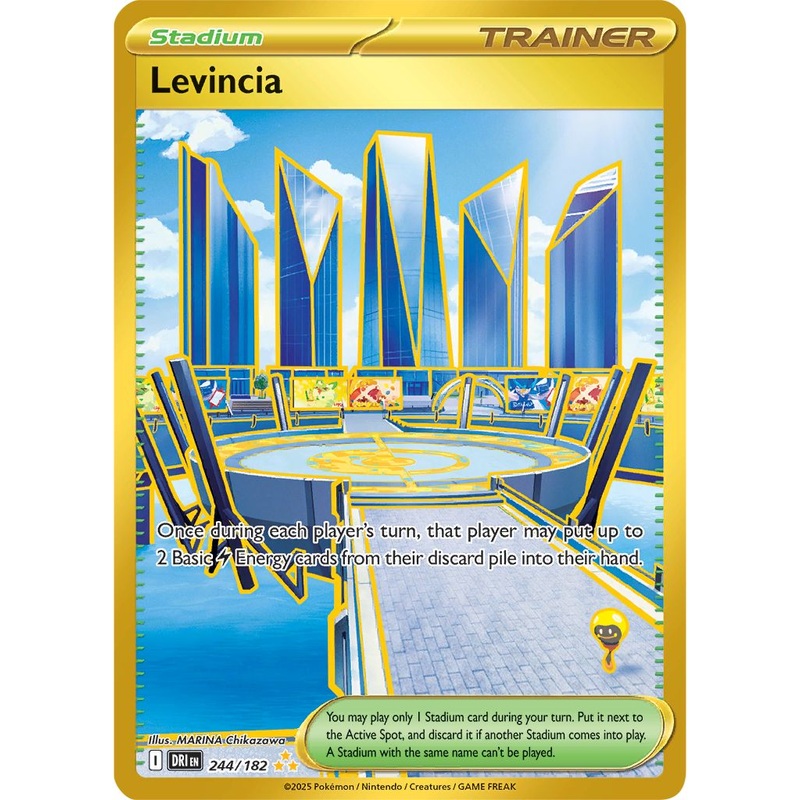 [ GOLD ] Levincia – 244/182 – Hyper Rare Pokemon Destined Rivals