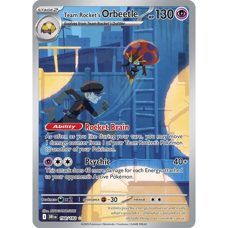 Team Rocket’s Orbeetle – 198/182 – Illustration Rare Pokemon Destined Rivals
