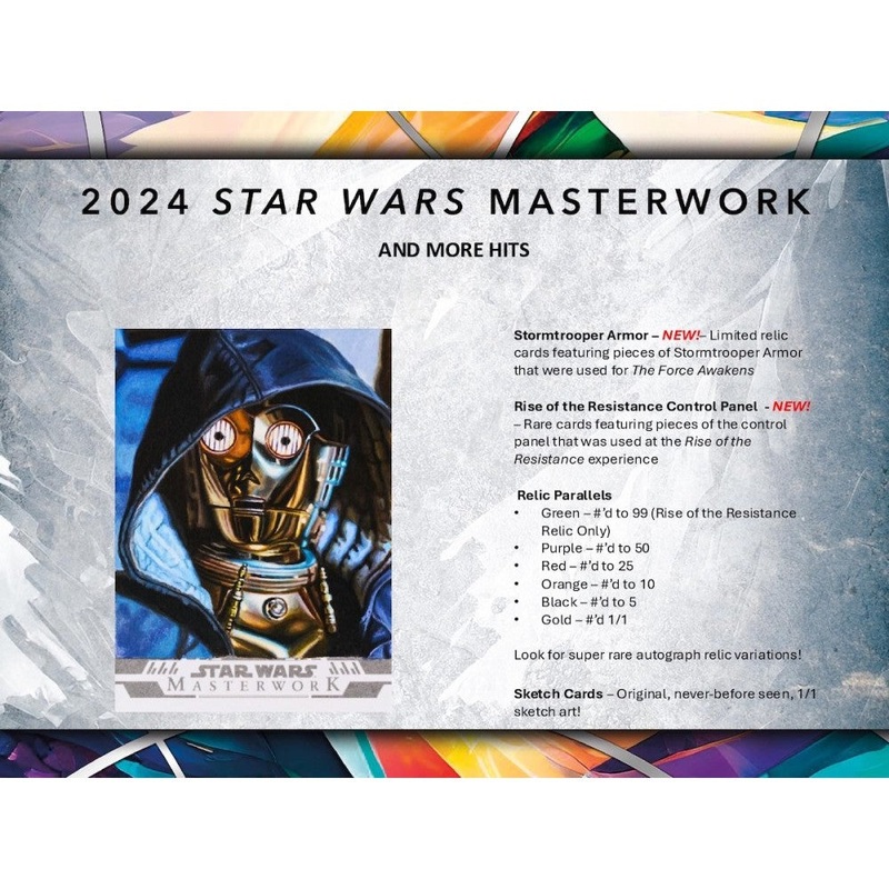 2024 Star Wars Masterworks 1-Box Break #28997 – Random Mini Box – Aug 18 (12pm)