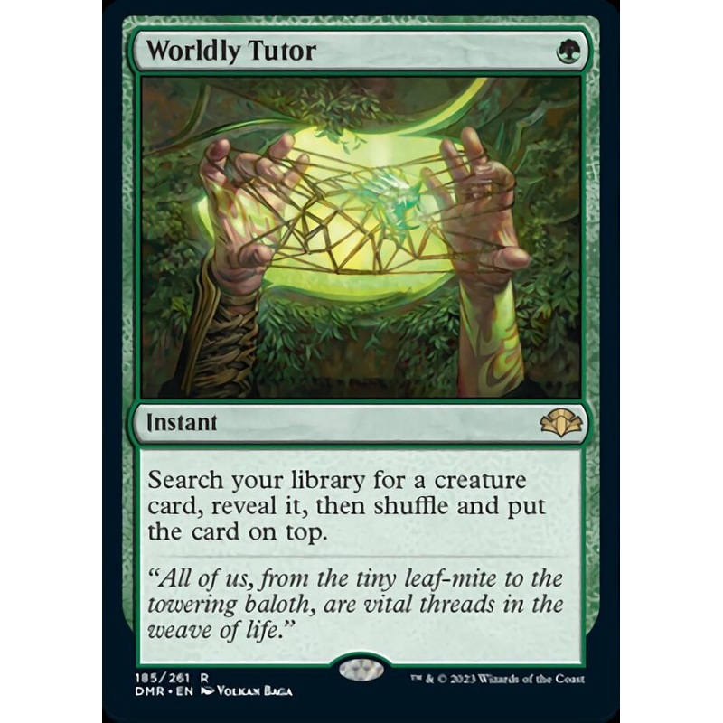 Worldly Tutor – 185/261 – Rare Dominaria Remastered