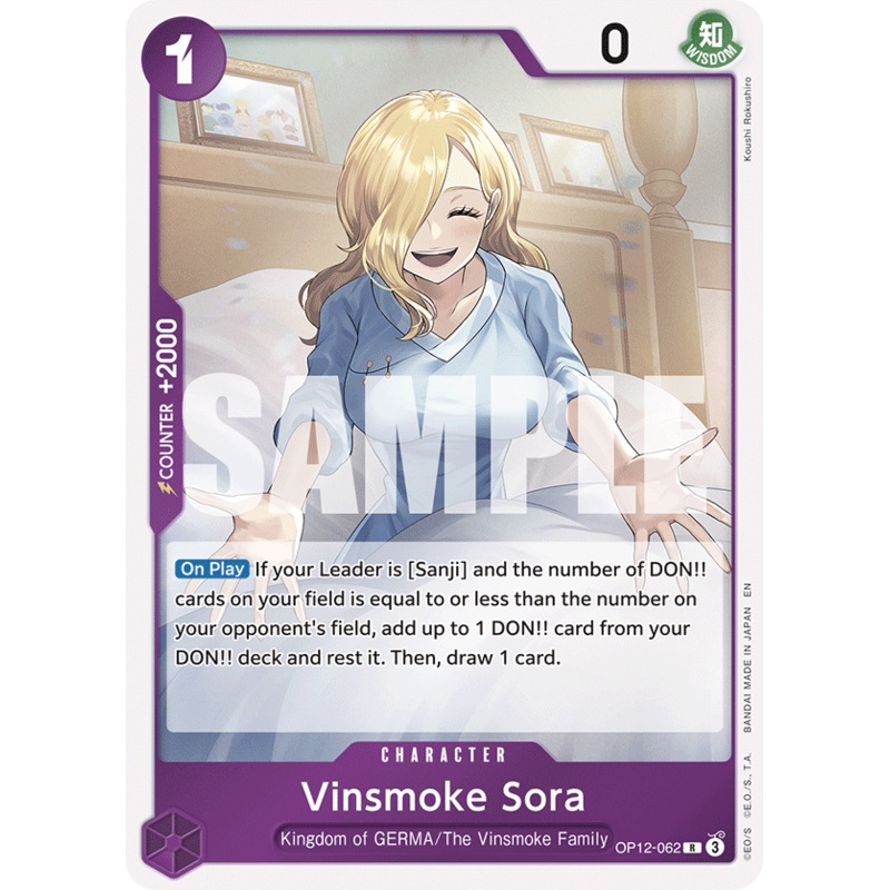 Vinsmoke Sora OP12-062 – Rare OP-12 Legacy of the Master