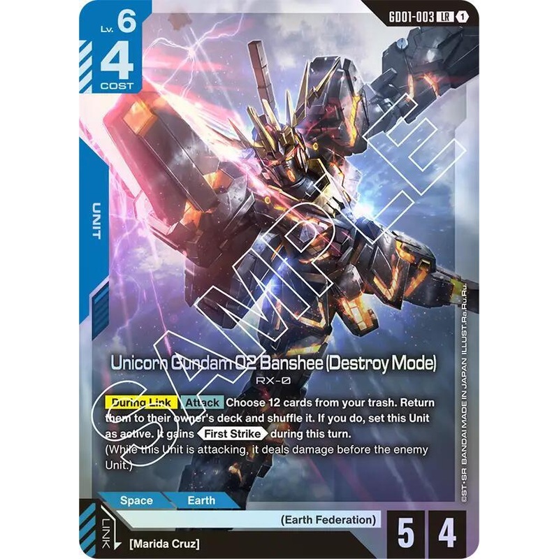 Unicorn Gundam 02 Banshee (Destroy Mode) – GD01-003 – LR – Gundam Newtype Rising