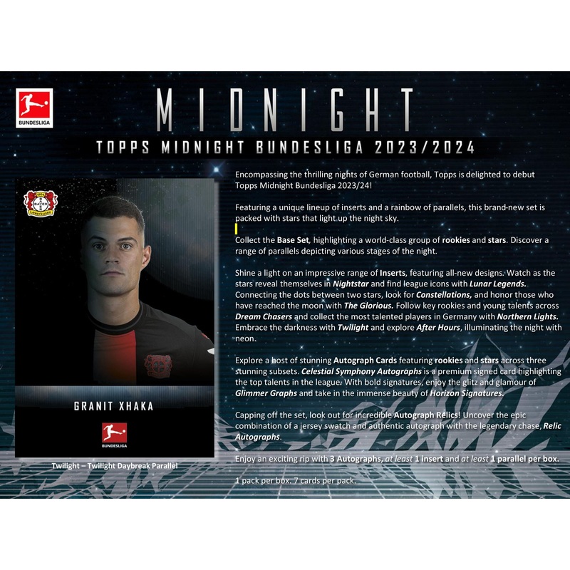 23-24 Bundesliga Midnight 1-Box Opening #29172 – Random Player – Sep 15 (4pm)