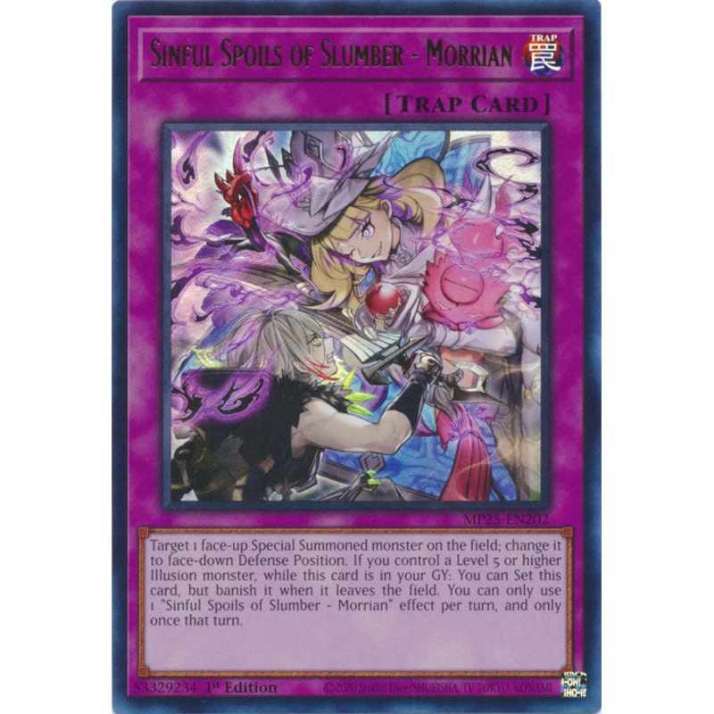 Sinful Spoils of Slumber – Morrian – MP25-EN202 – Ultra Rare 1st Edition