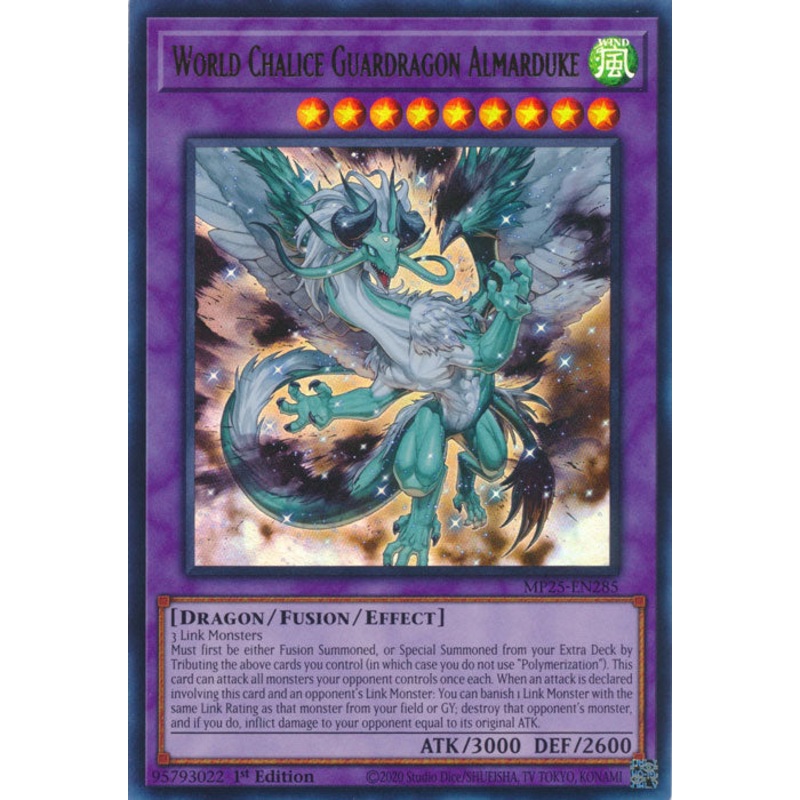 World Chalice Guardragon Almarduke – MP25-EN285 – Ultra Rare 1st Edition