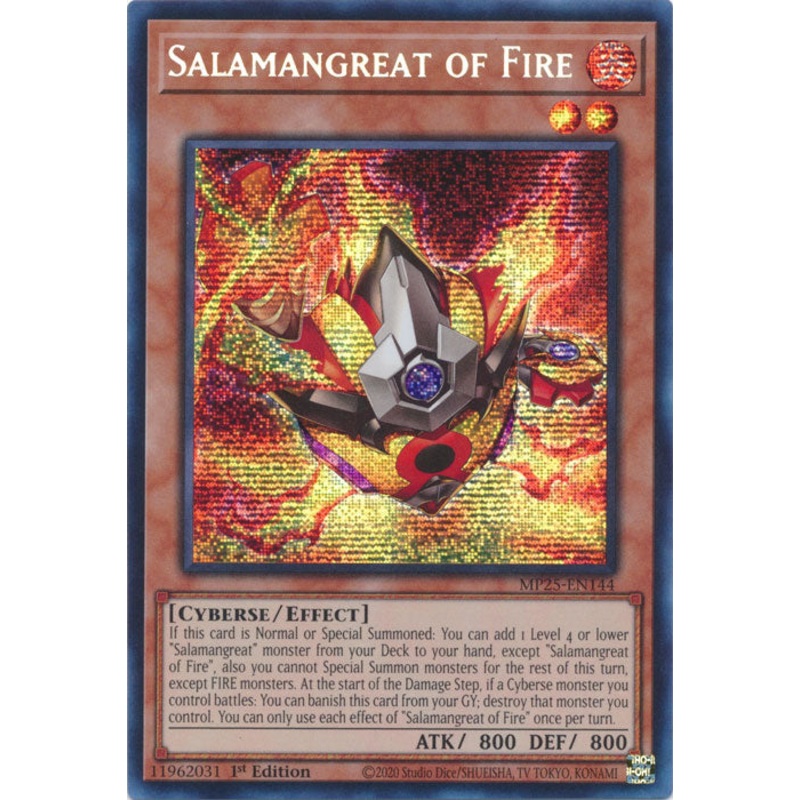 Salamangreat of Fire – MP25-EN144 – Secret Rare 1st Edition