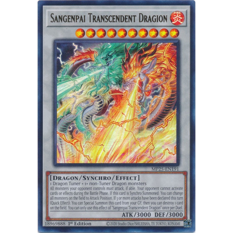 Sangenpai Transcendent Dragion – MP25-EN191 – Ultra Rare 1st Edition