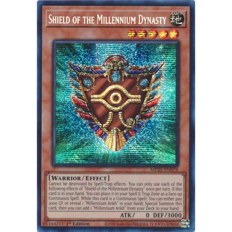 Shield of the Millennium Dynasty – MP25-EN078 – Secret Rare 1st Edition