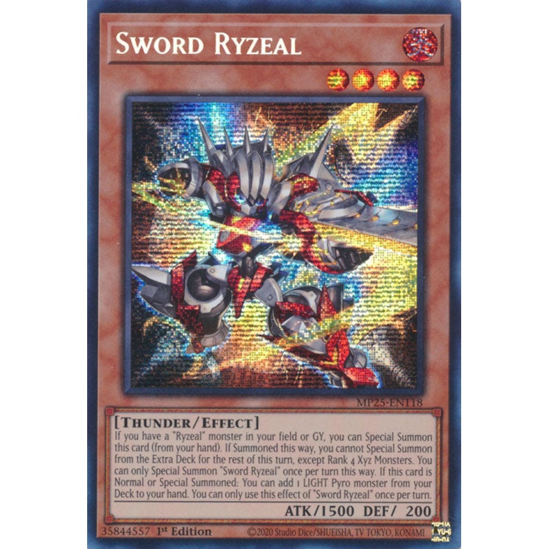 Sword Ryzeal – MP25-EN118 – Secret Rare 1st Edition