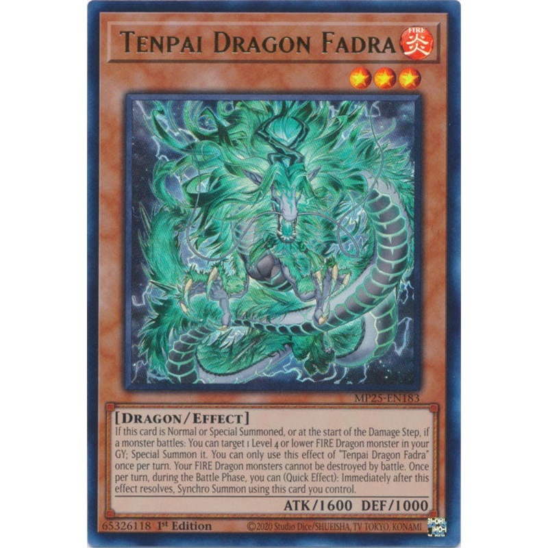 Tenpai Dragon Fadra – MP25-EN183 – Ultra Rare 1st Edition