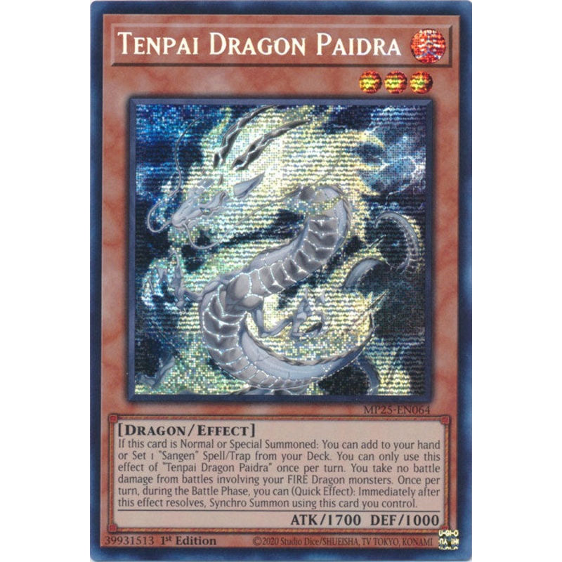 Tenpai Dragon Paidra – MP25-EN064 – Secret Rare 1st Edition