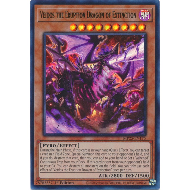 Veidos the Eruption Dragon of Extinction – MP25-EN175 – Ultra Rare 1st Edition