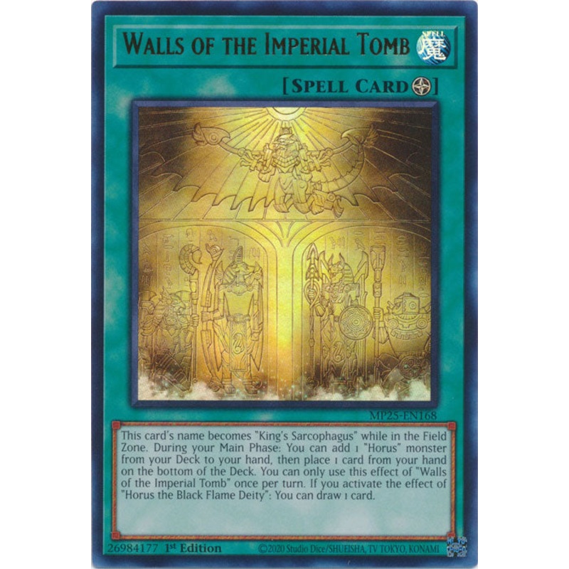 Walls of the Imperial Tomb – MP25-EN168 – Ultra Rare 1st Edition